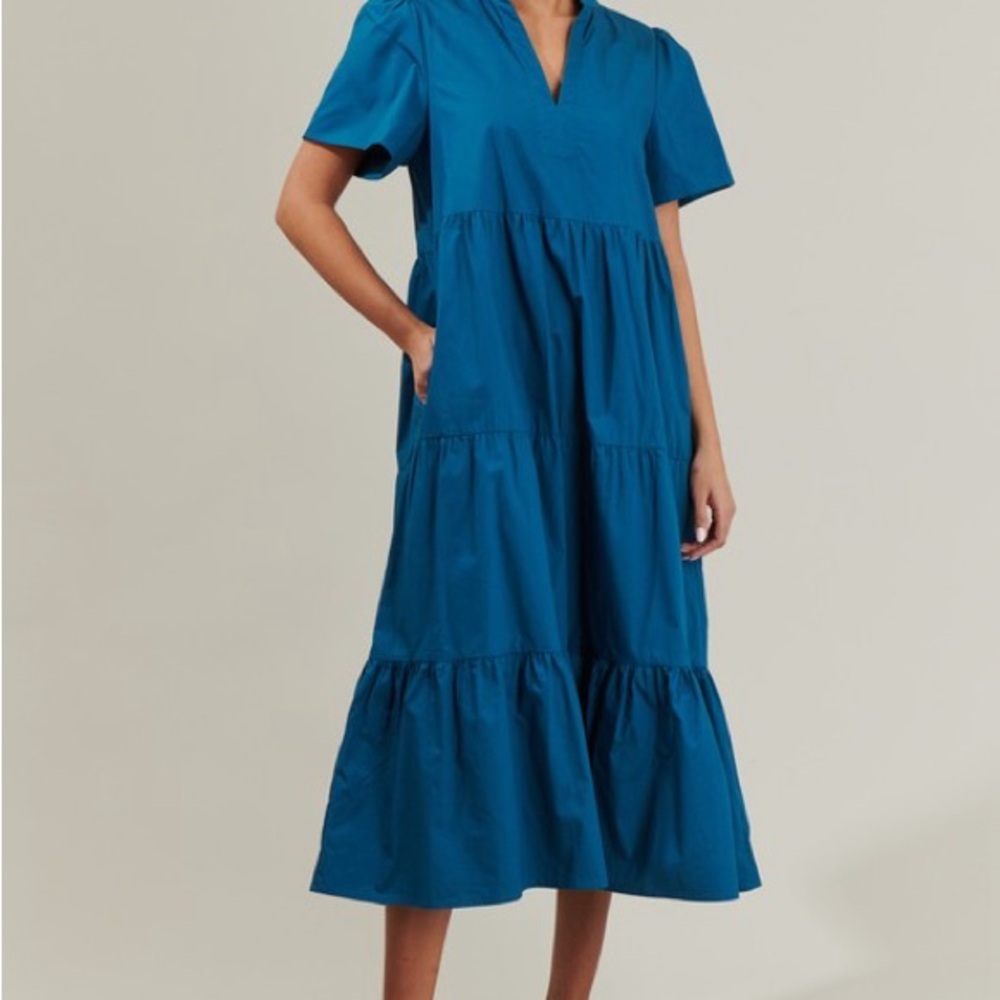 Cassee’s Blue short sleeve maxi dress brand new